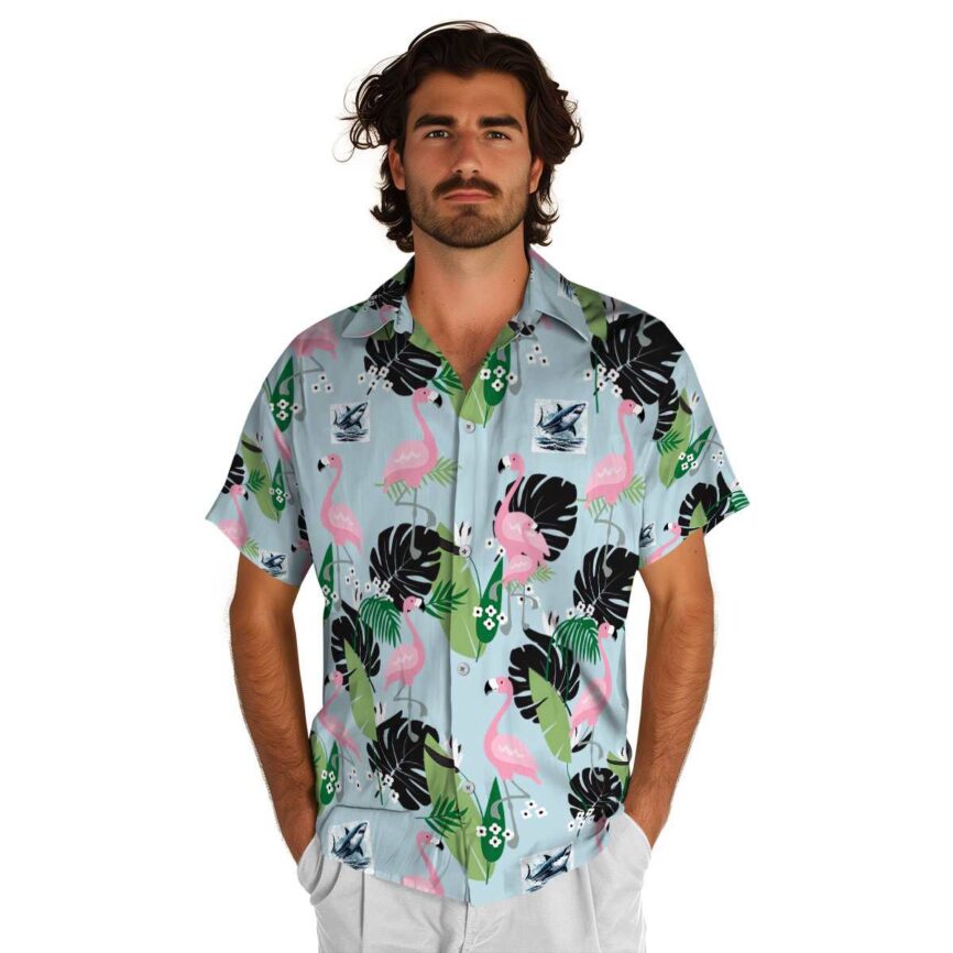 Shark Tropical Flamingo Hawaiian Shirt New Arrival