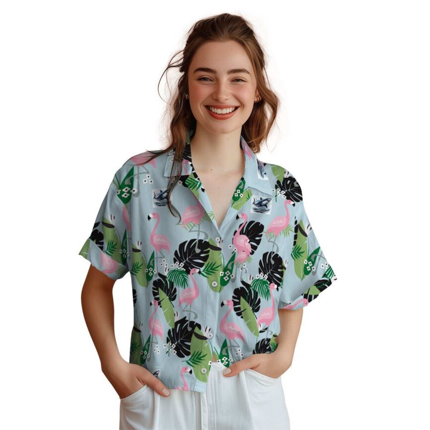 Shark Tropical Flamingo Hawaiian Shirt Top rated