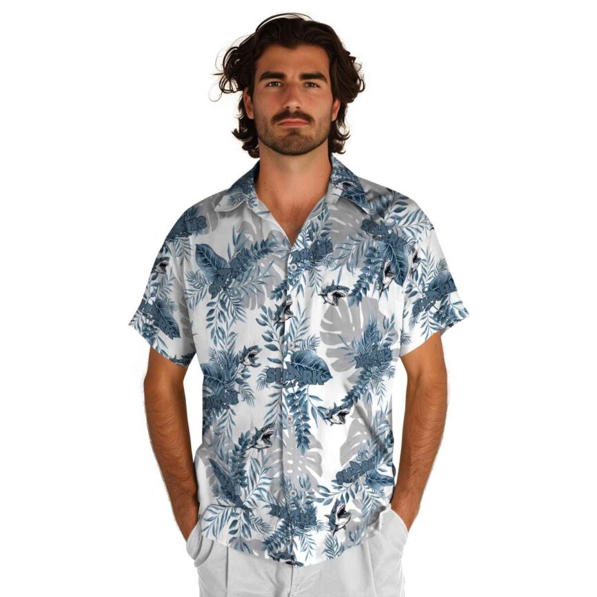 Shark Tropical Fronds Hawaiian Shirt New Arrival