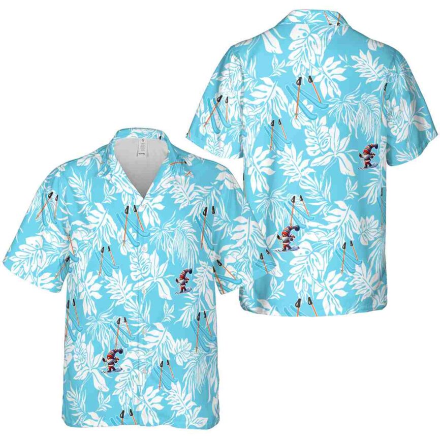Skiing Bold Foliage Hawaiian Shirt Premium grade