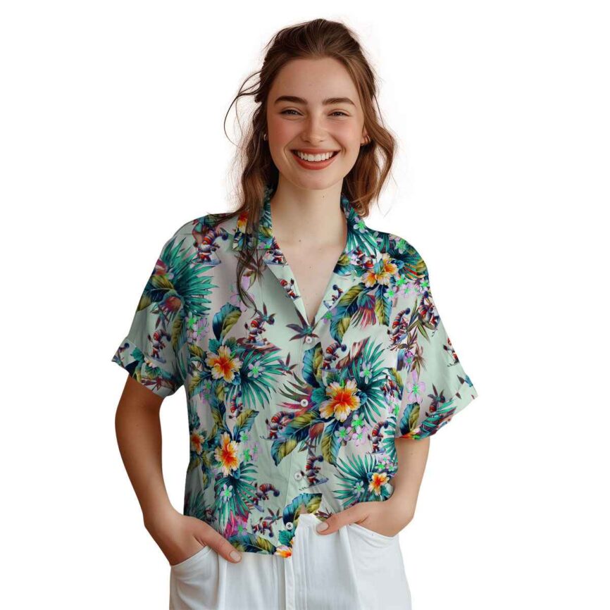 Skiing Floral Burst Hawaiian Shirt Top rated