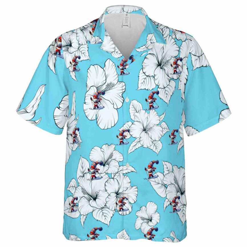 Skiing Hibiscus Flower Hawaiian Shirt Fashion forward