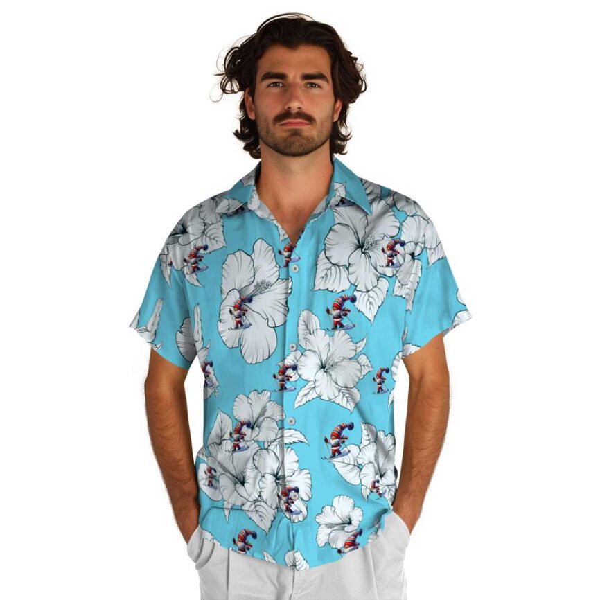 Skiing Hibiscus Flower Hawaiian Shirt New Arrival