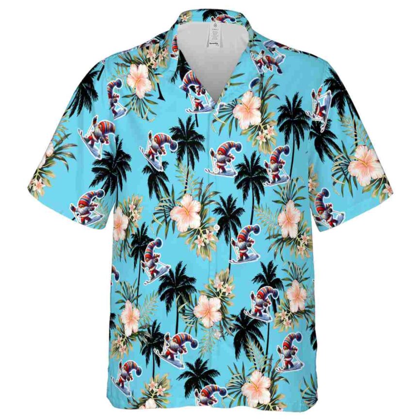 Skiing Hibiscus Palm Hawaiian Shirt Fashion forward