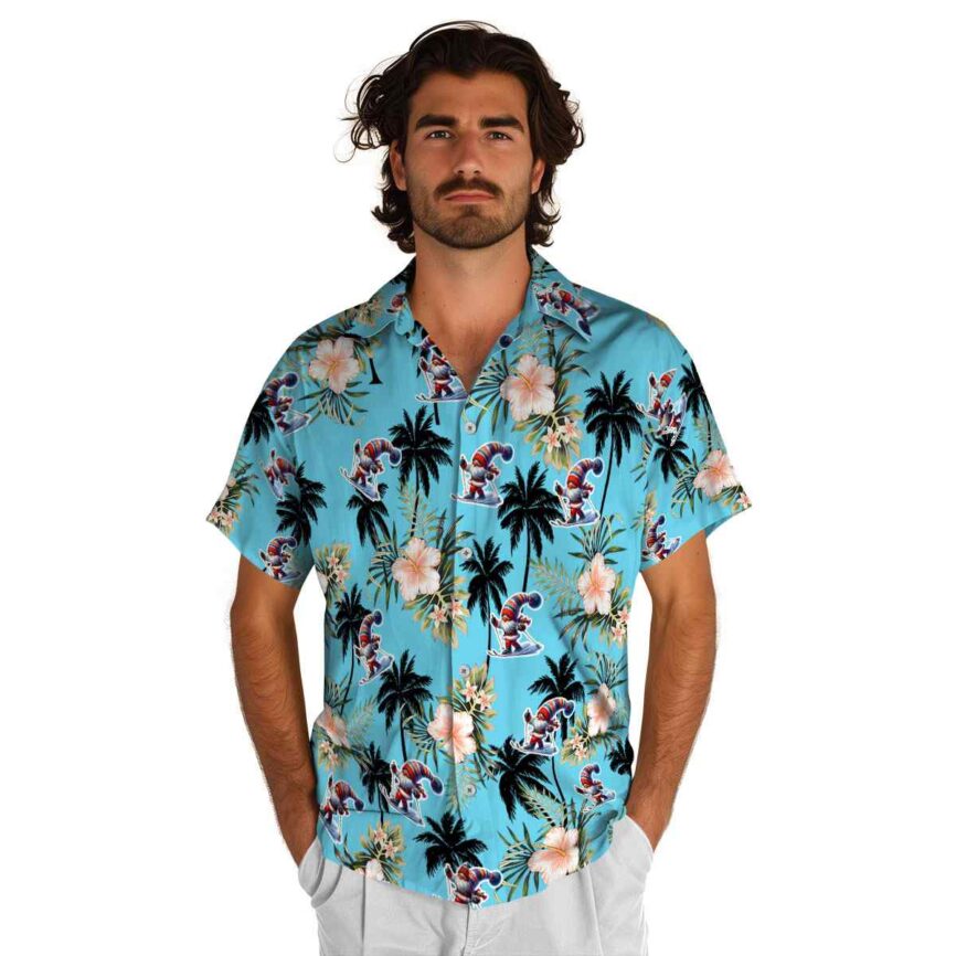 Skiing Hibiscus Palm Hawaiian Shirt New Arrival