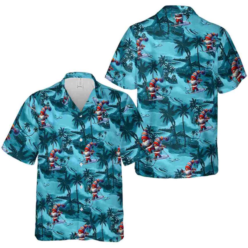 Skiing Island Beach Hawaiian Shirt Premium grade