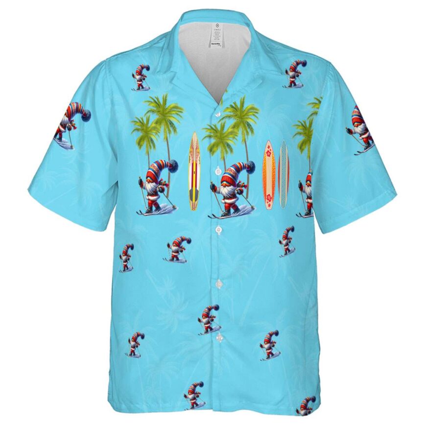 Skiing Island Theme Hawaiian Shirt Fashion forward