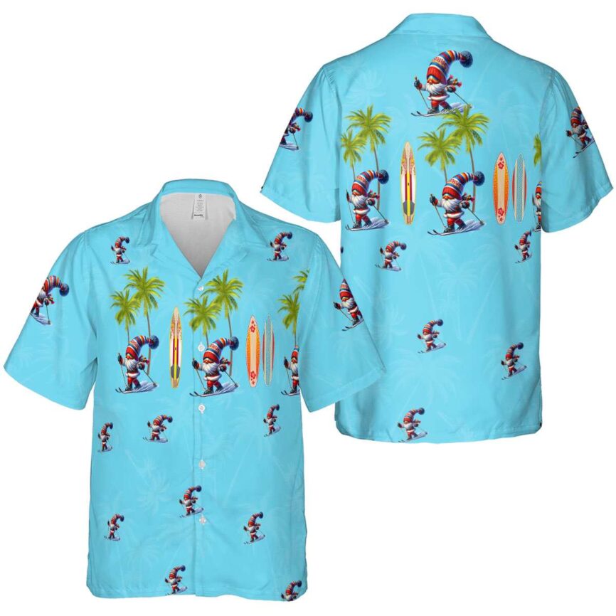 Skiing Island Theme Hawaiian Shirt Premium grade