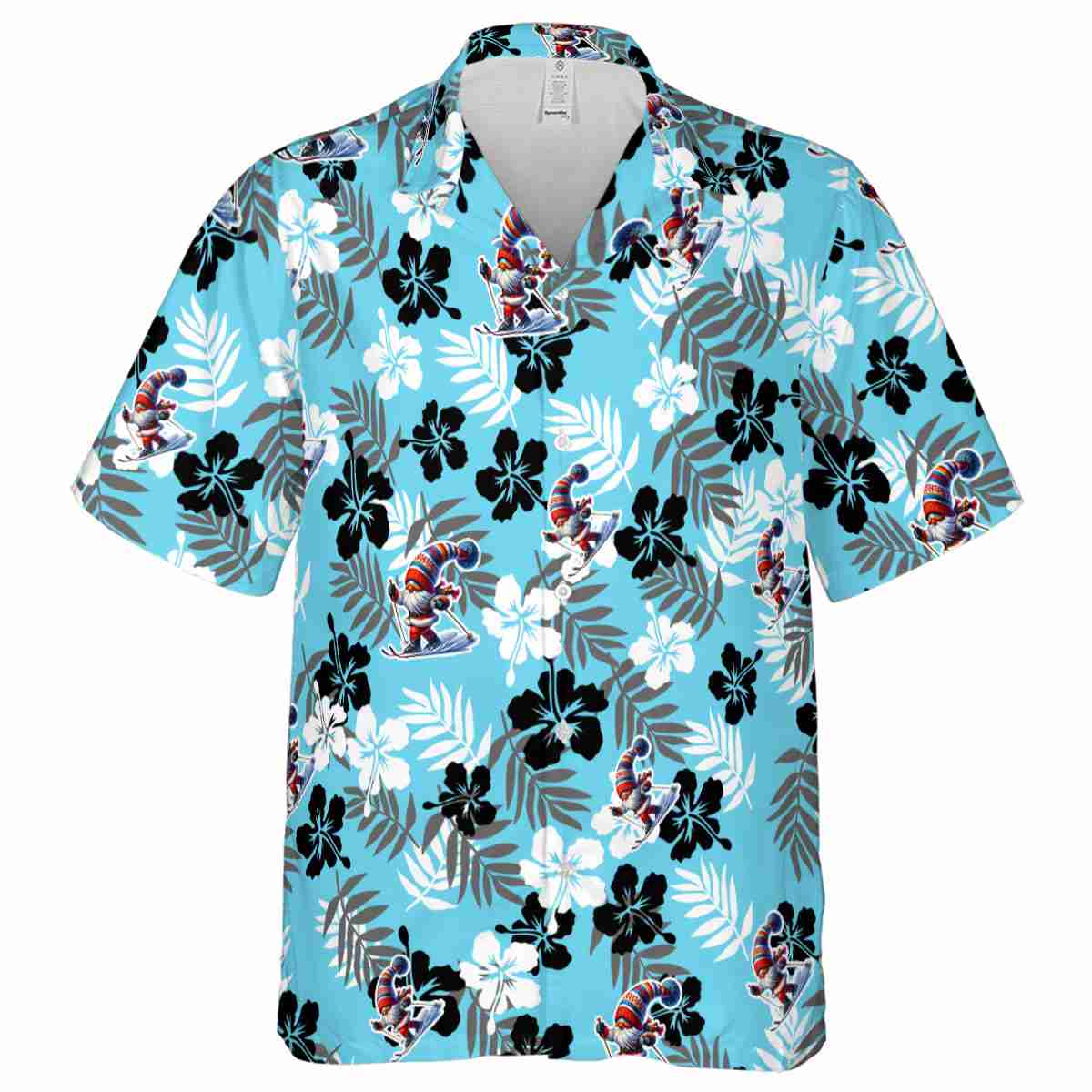 Skiing Leafy Hibiscus Hawaiian Shirt Fashion forward Skiing Leafy Hibiscus Hawaiian Shirt Fashion forward