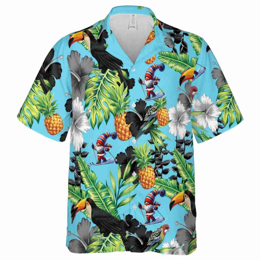 Skiing Leafy Toucan Hawaiian Shirt Fashion forward