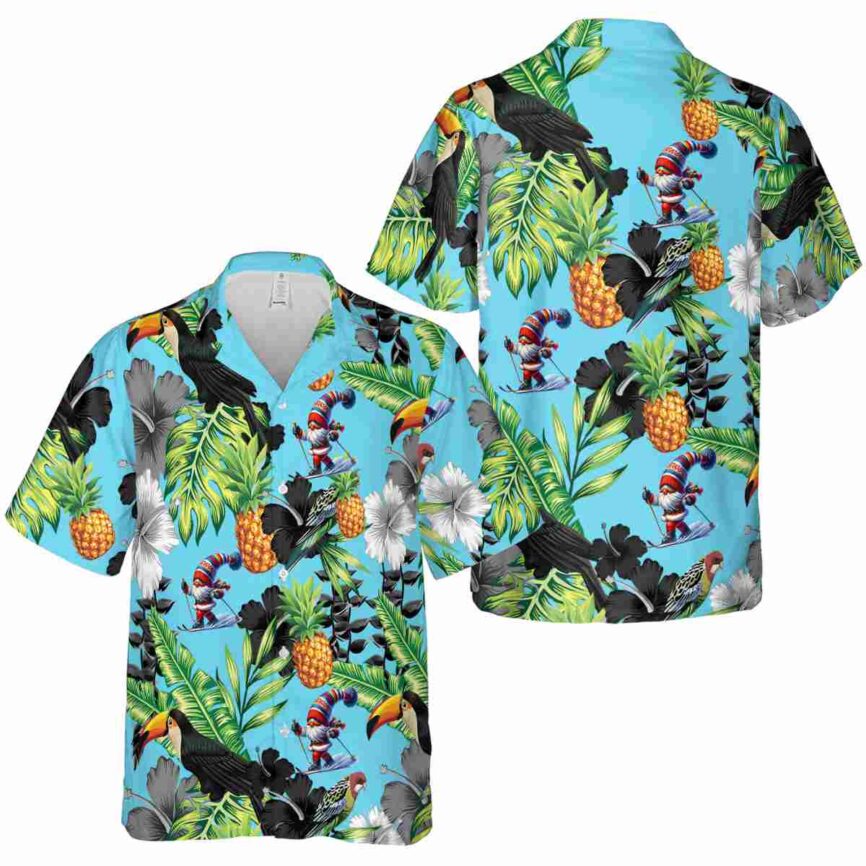 Skiing Leafy Toucan Hawaiian Shirt Premium grade