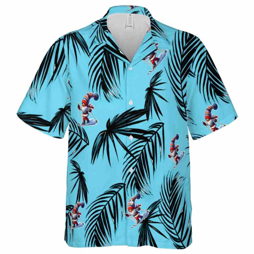 Skiing Monochrome Palm Hawaiian Shirt Fashion forward