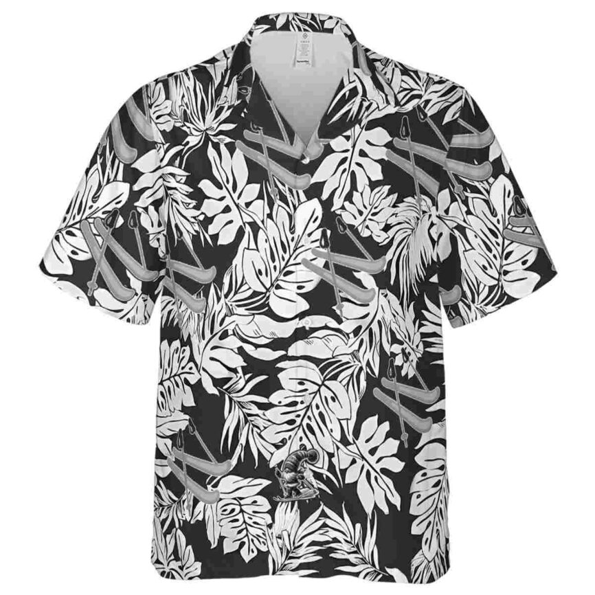 Skiing Monstera Foliage Hawaiian Shirt Fashion forward