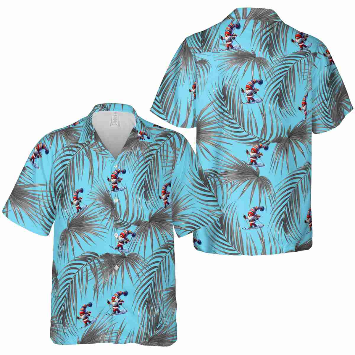 Skiing Palm Frond Hawaiian Shirt Premium grade Skiing Palm Frond Hawaiian Shirt Premium grade