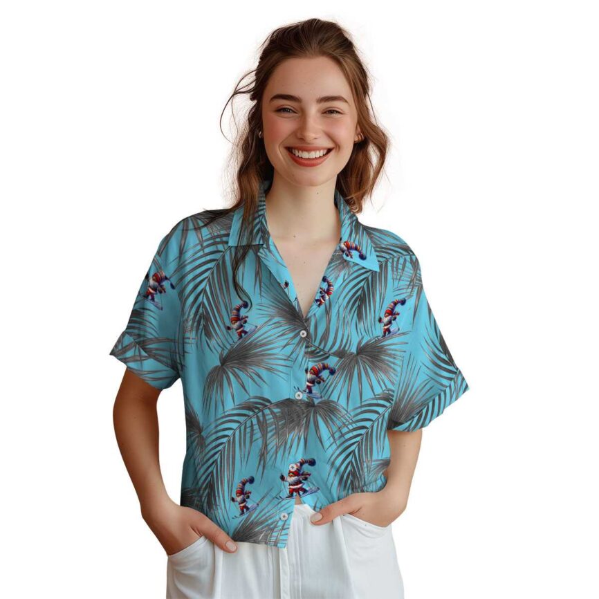 Skiing Palm Frond Hawaiian Shirt Top rated