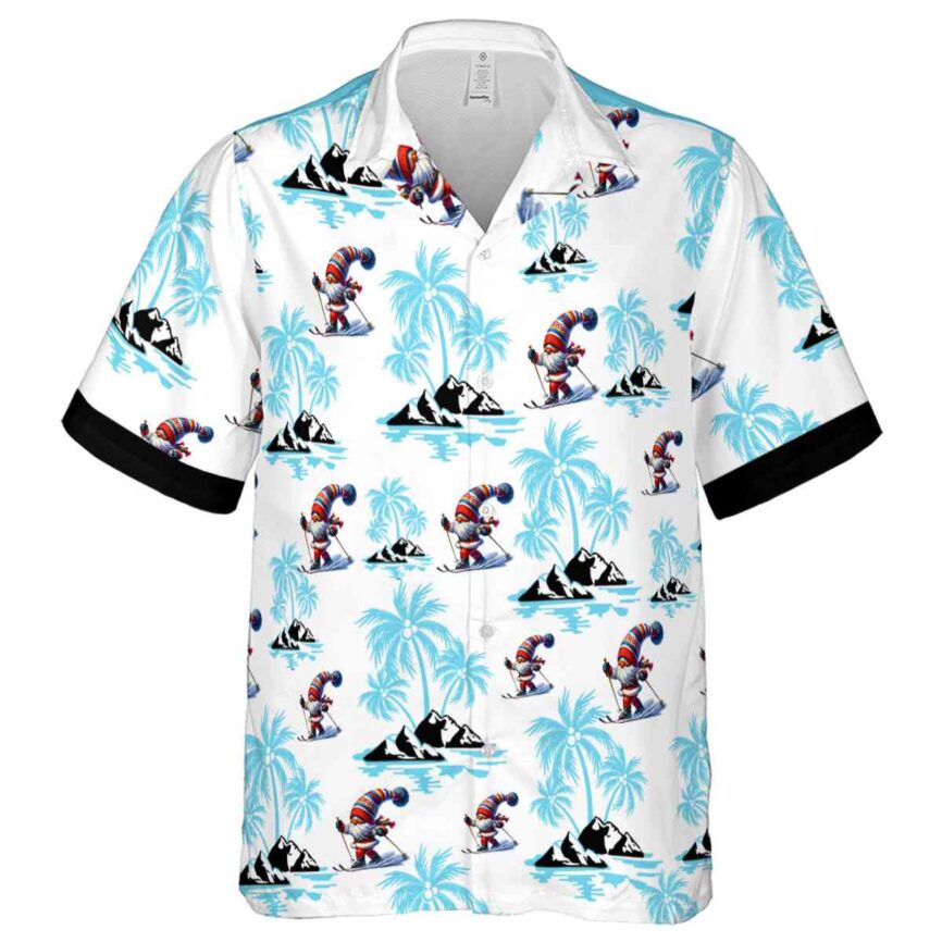 Skiing Palm Island Graphic Hawaiian Shirt Fashion forward