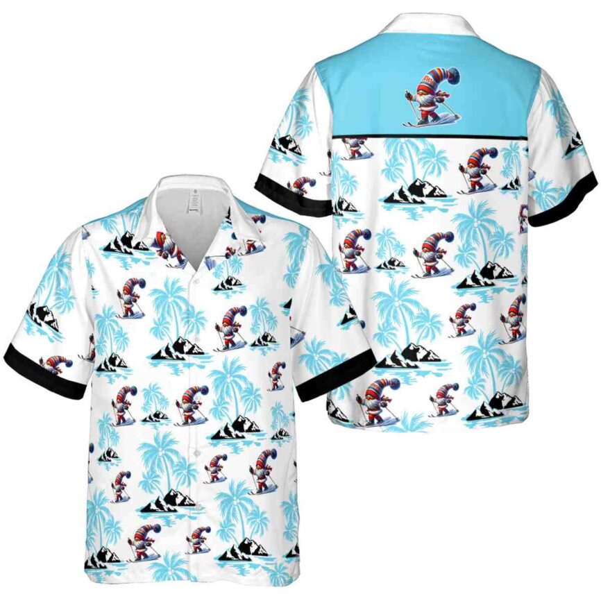 Skiing Palm Island Graphic Hawaiian Shirt Premium grade