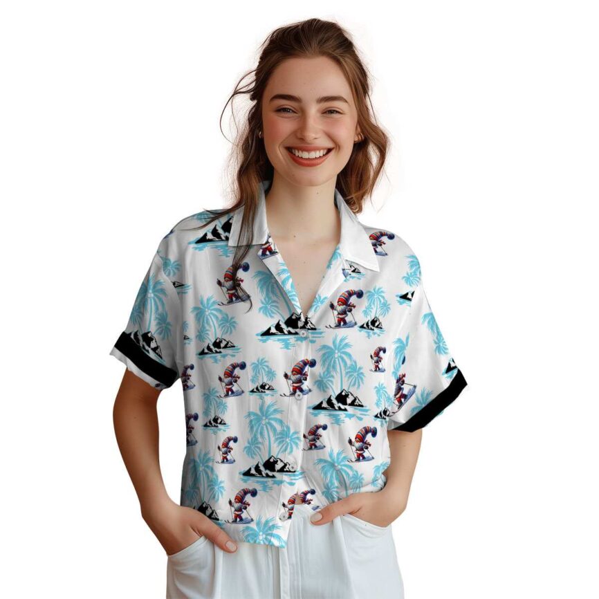 Skiing Palm Island Graphic Hawaiian Shirt Top rated