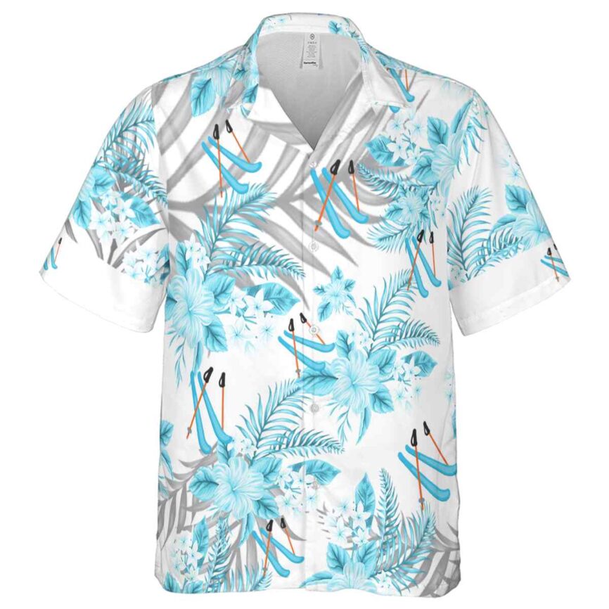 Skiing Tropical Blossom Hawaiian Shirt Fashion forward