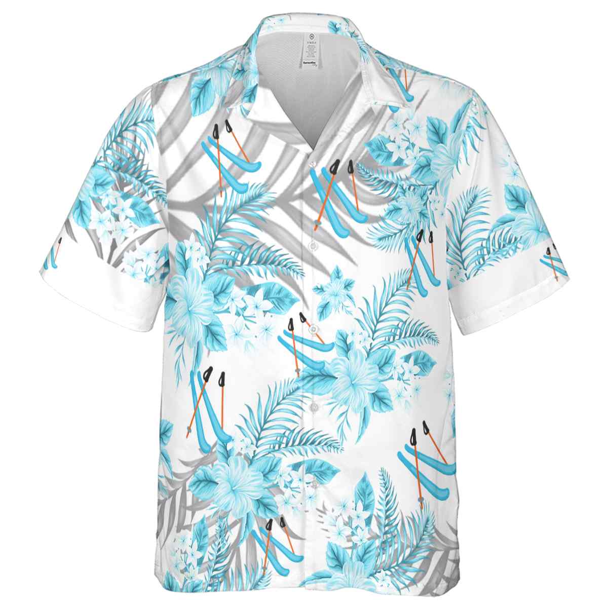 Skiing Tropical Blossom Hawaiian Shirt Fashion forward Skiing Tropical Blossom Hawaiian Shirt Fashion forward