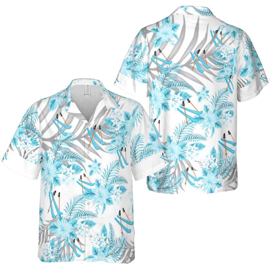 Skiing Tropical Blossom Hawaiian Shirt Premium grade