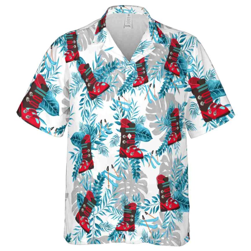 Skiing Tropical Fronds Hawaiian Shirt Fashion forward