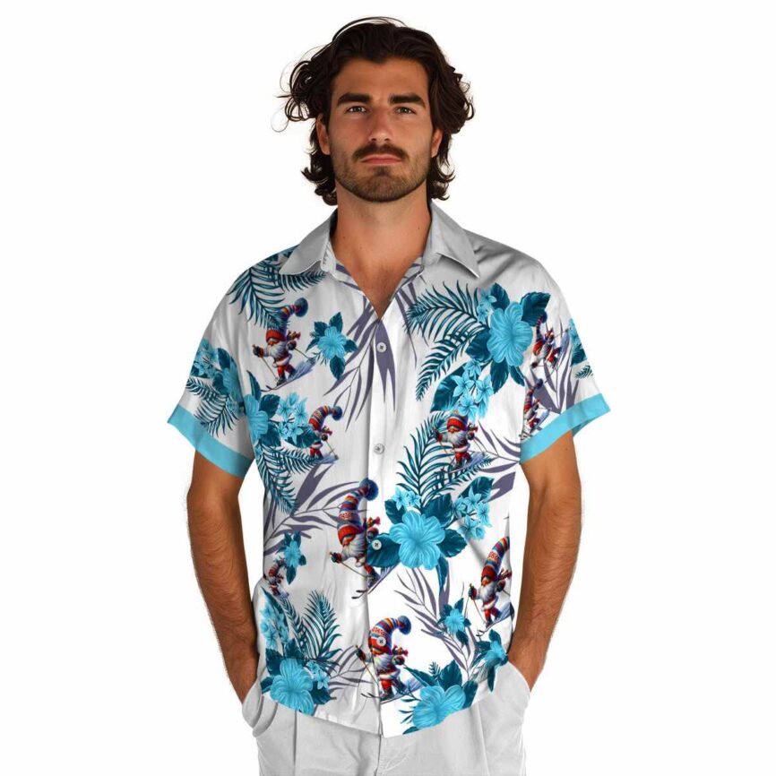 Skiing US Flag Floral Hawaiian Shirt New Arrival