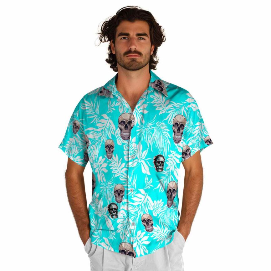 Skull Bold Foliage Hawaiian Shirt New Arrival