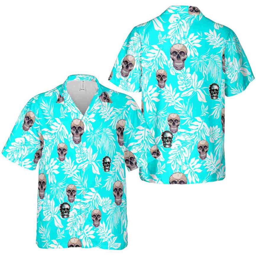 Skull Bold Foliage Hawaiian Shirt Premium grade