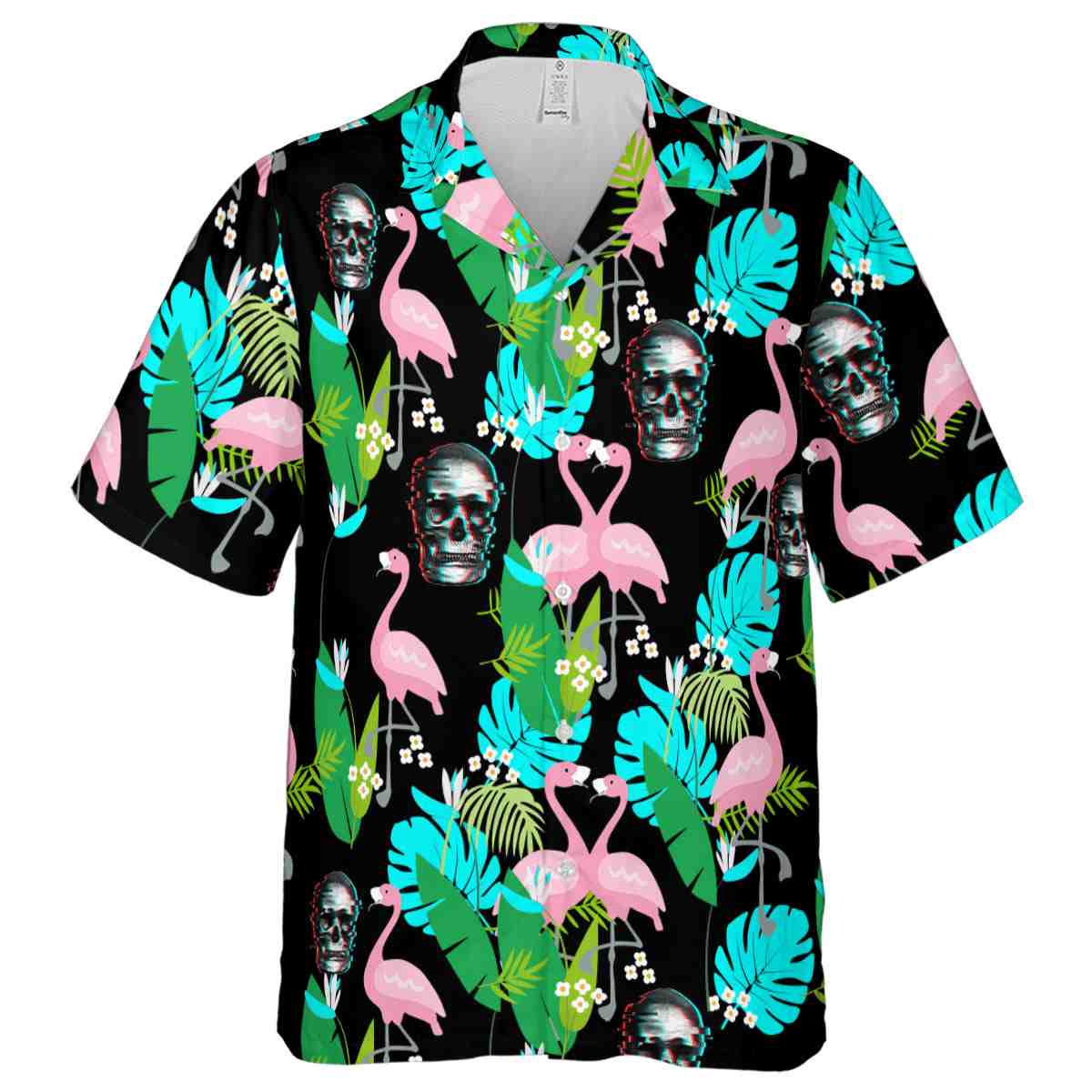 Skull Flamingo Leaf Hawaiian Shirt Fashion forward Skull Flamingo Leaf Hawaiian Shirt Fashion forward