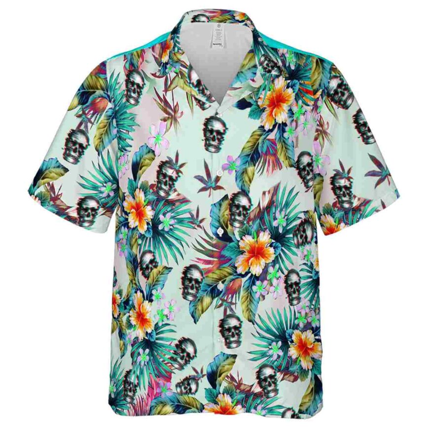 Skull Floral Burst Hawaiian Shirt Fashion forward