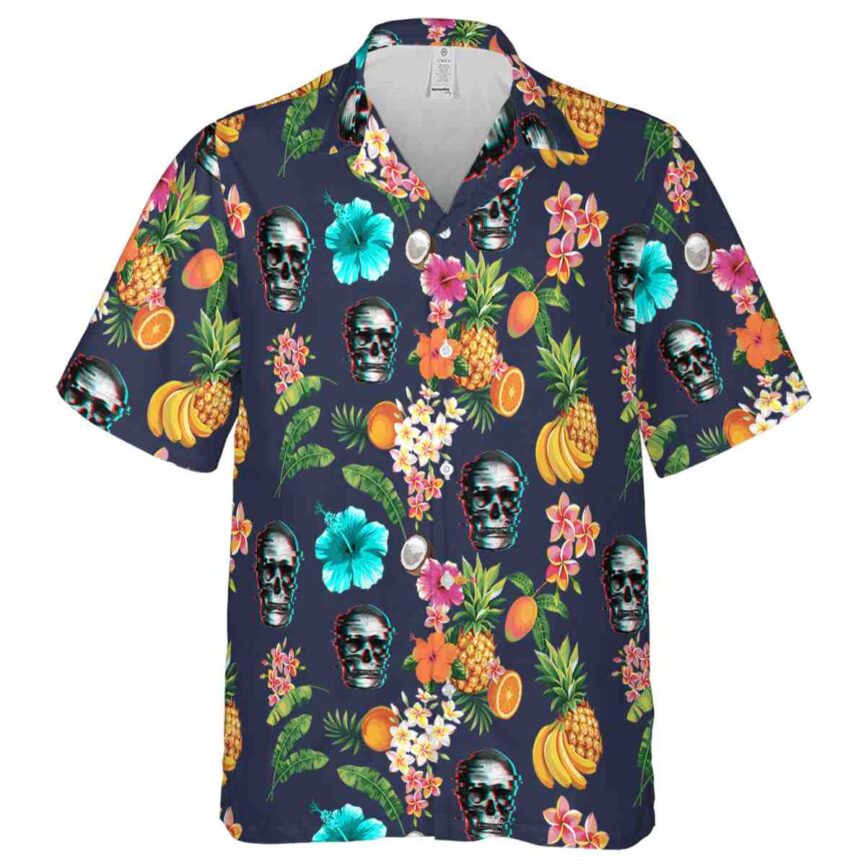 Skull Fruit Pattern Hawaiian Shirt Fashion forward