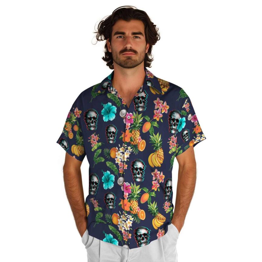 Skull Fruit Pattern Hawaiian Shirt New Arrival