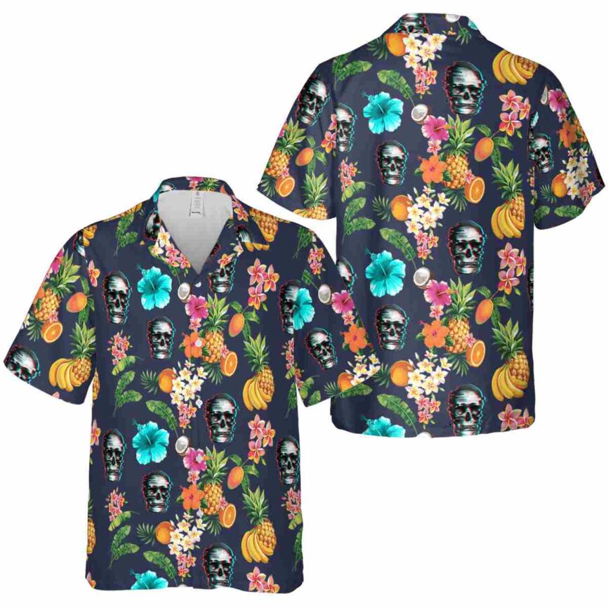 Skull Fruit Pattern Hawaiian Shirt Premium grade