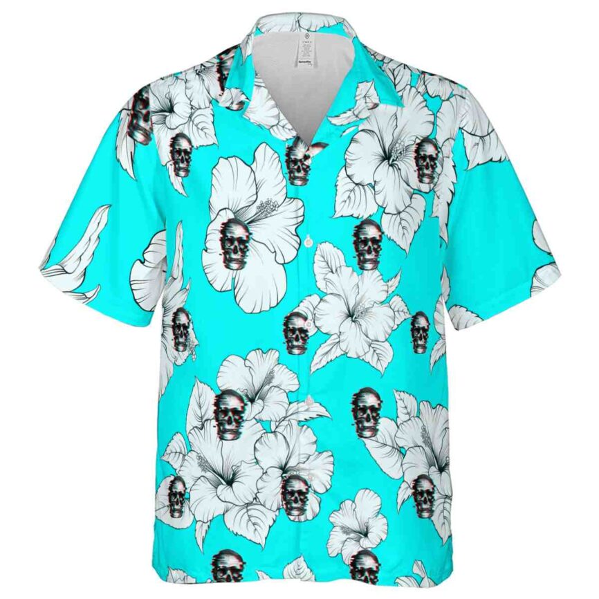 Skull Hibiscus Flower Hawaiian Shirt Fashion forward