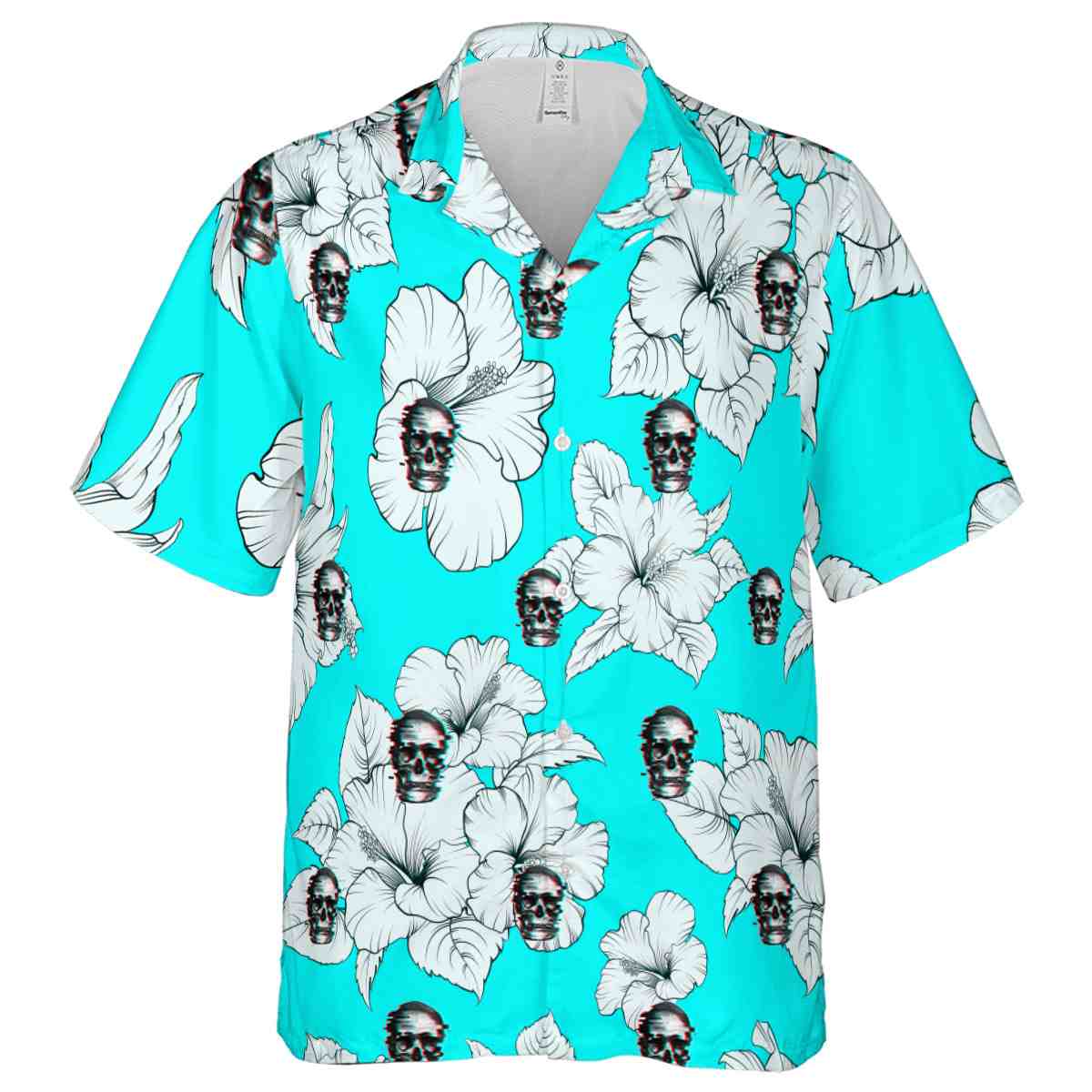 Skull Hibiscus Flower Hawaiian Shirt Fashion forward Skull Hibiscus Flower Hawaiian Shirt Fashion forward