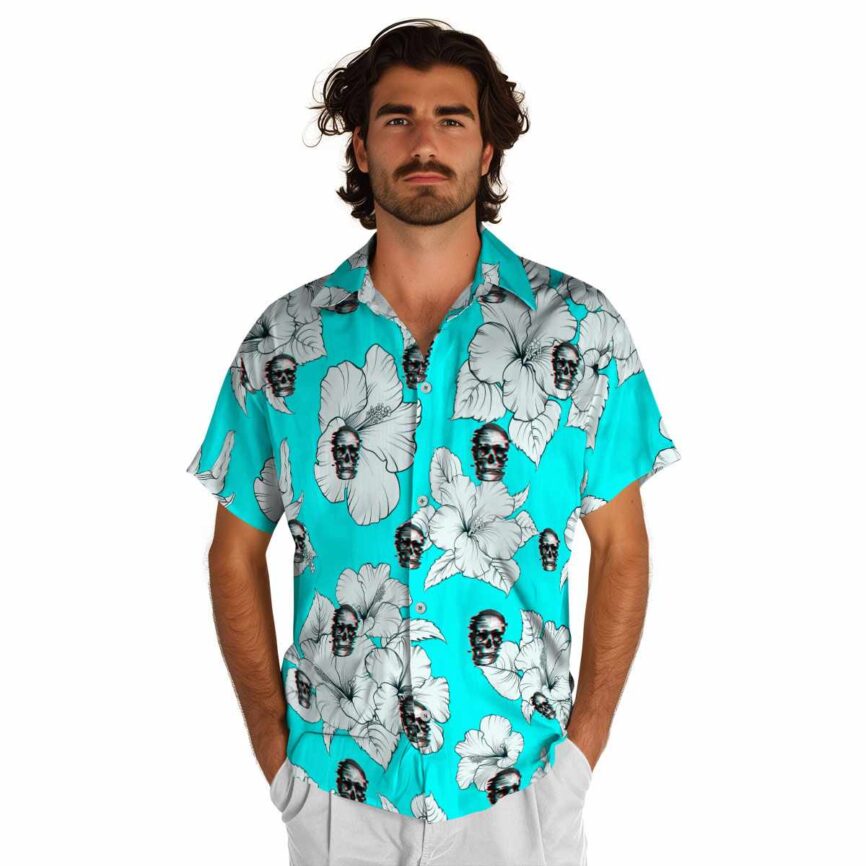 Skull Hibiscus Flower Hawaiian Shirt New Arrival