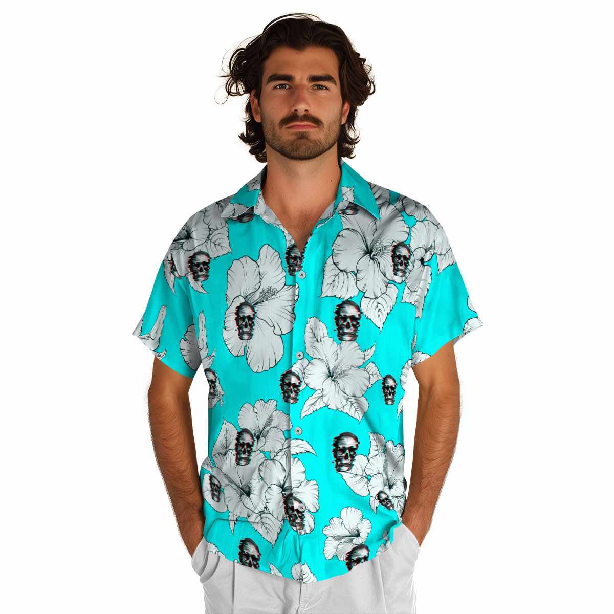 Skull Hibiscus Flower Hawaiian Shirt New Arrival Skull Hibiscus Flower Hawaiian Shirt New Arrival