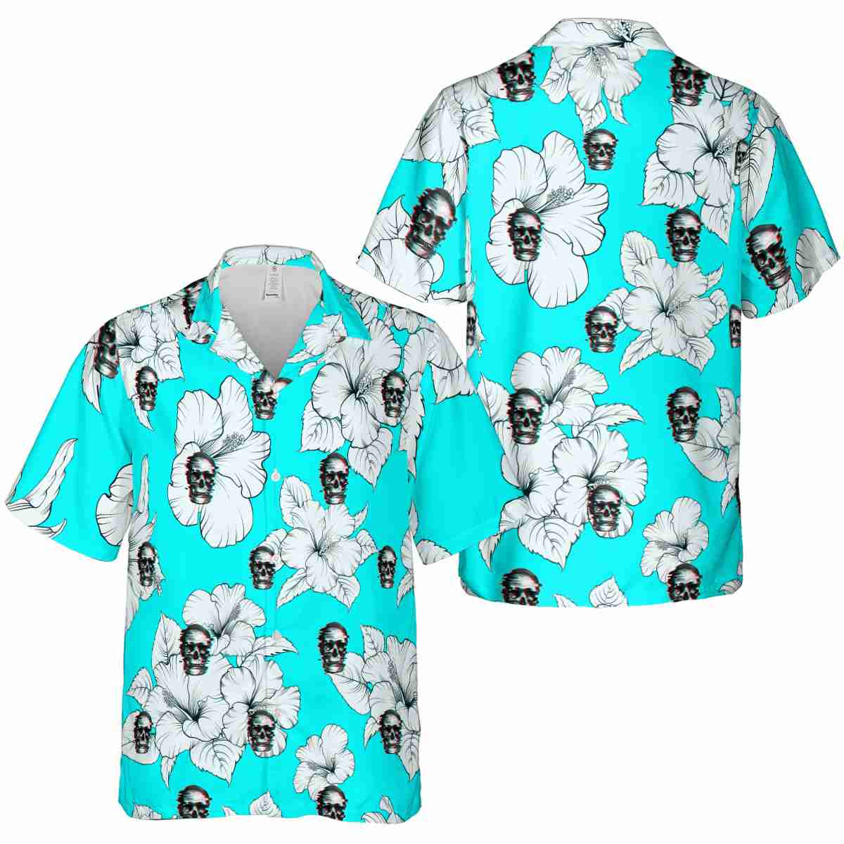 Skull Hibiscus Flower Hawaiian Shirt Premium grade Skull Hibiscus Flower Hawaiian Shirt Premium grade