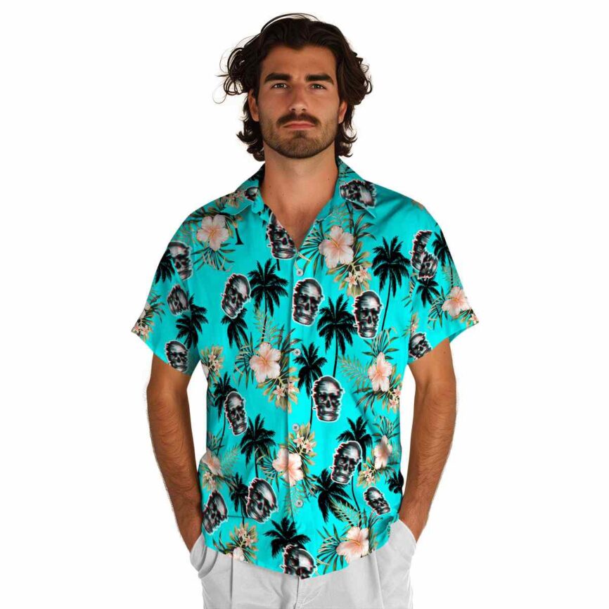 Skull Hibiscus Palm Hawaiian Shirt New Arrival