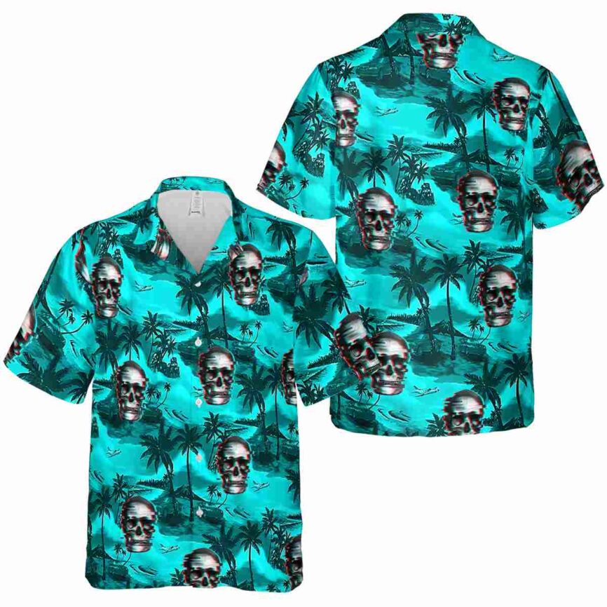 Skull Island Beach Hawaiian Shirt Premium grade