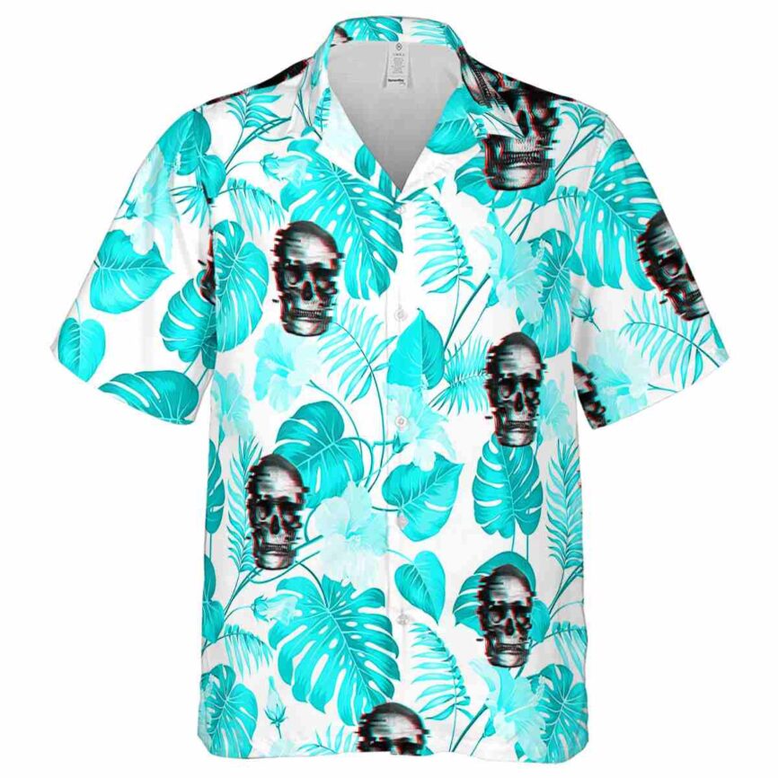 Skull Leaf Pattern Hawaiian Shirt Fashion forward