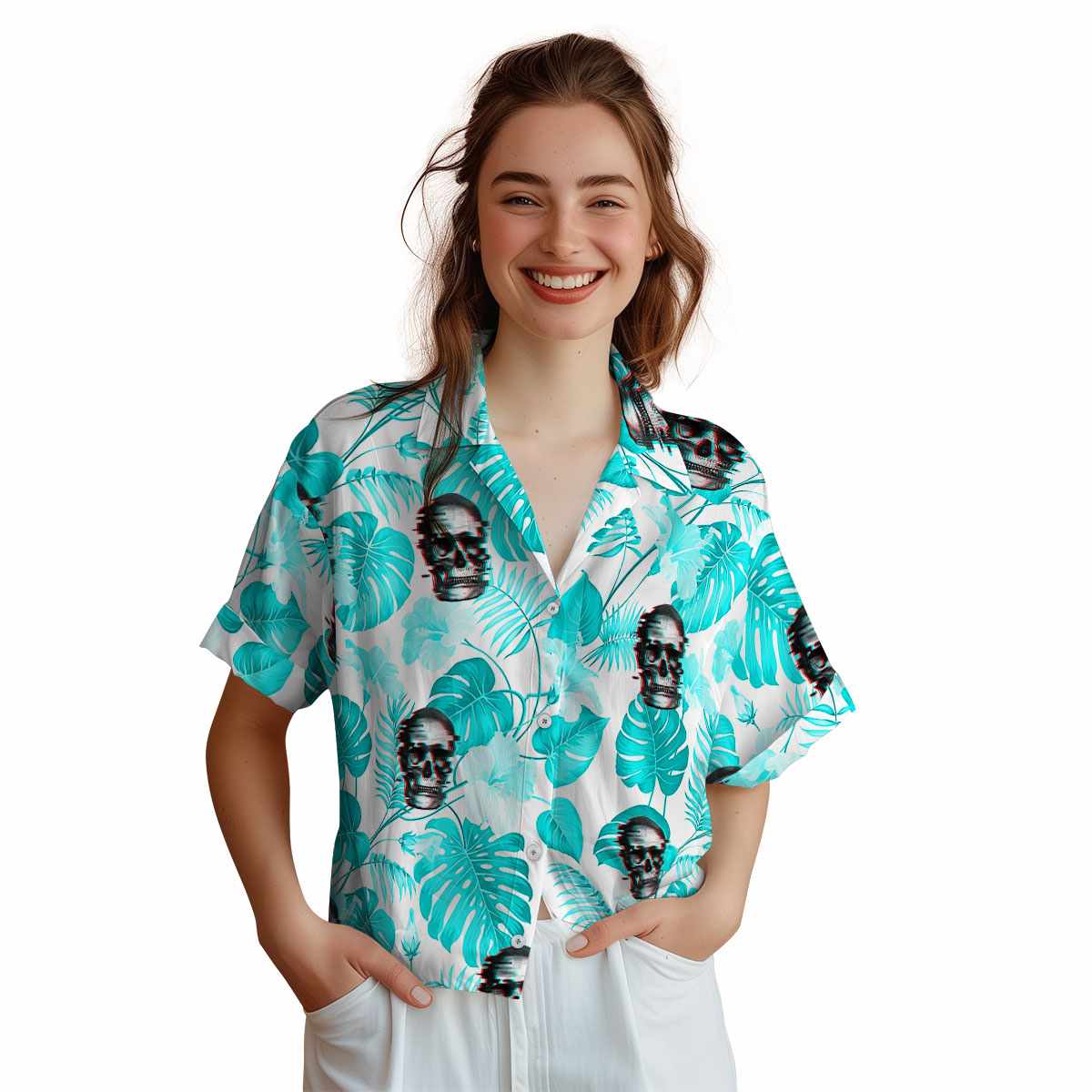 Skull Leaf Pattern Hawaiian Shirt Top rated Skull Leaf Pattern Hawaiian Shirt Top rated