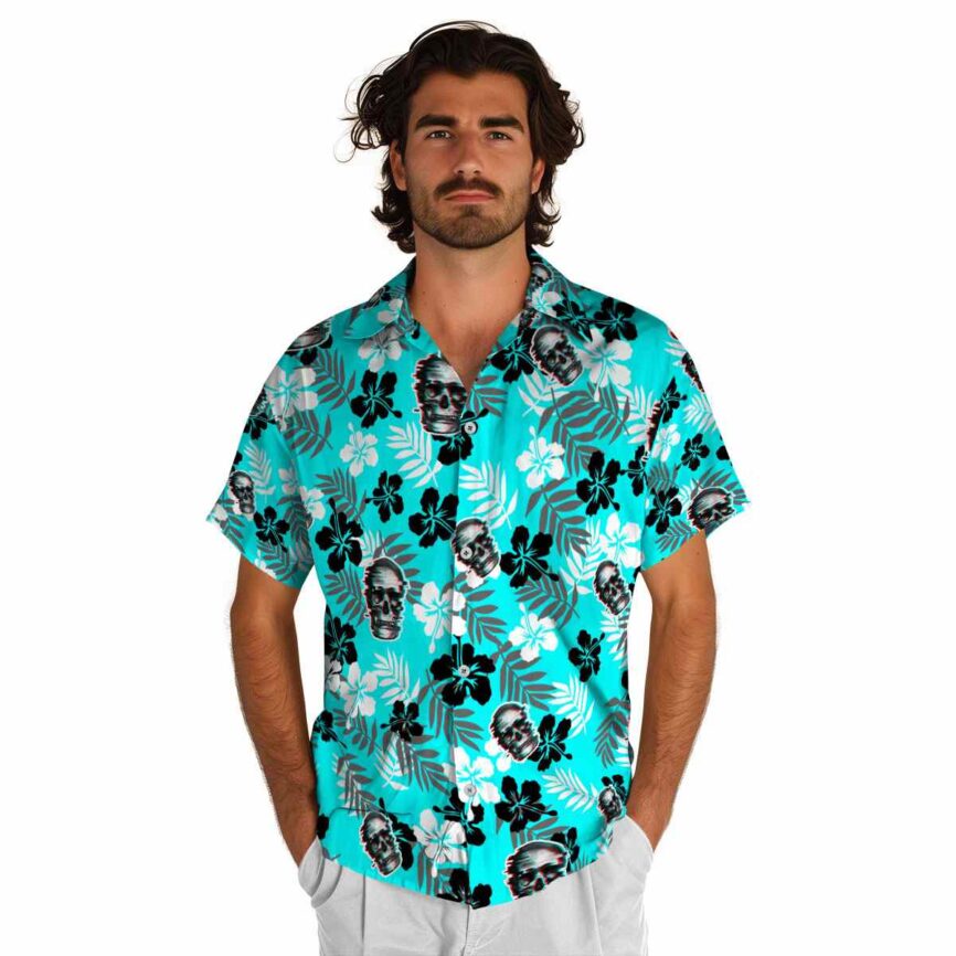 Skull Leafy Hibiscus Hawaiian Shirt New Arrival