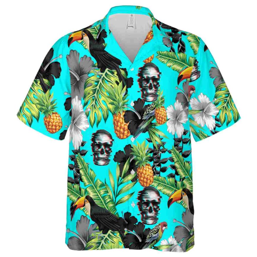 Skull Leafy Toucan Hawaiian Shirt Fashion forward