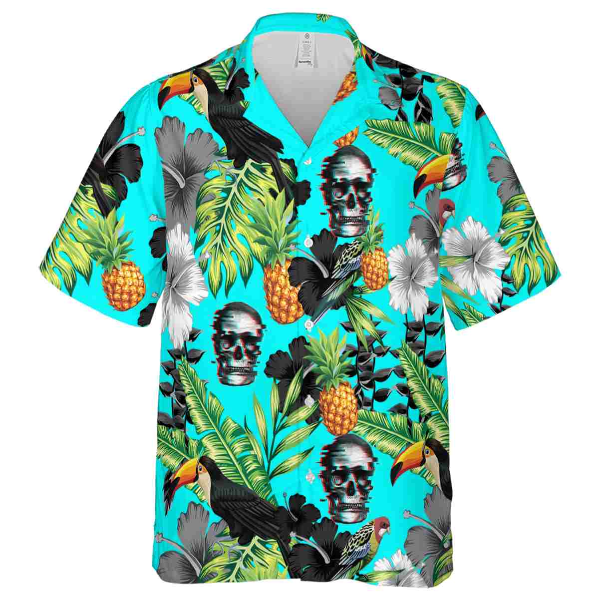 Skull Leafy Toucan Hawaiian Shirt Fashion forward Skull Leafy Toucan Hawaiian Shirt Fashion forward