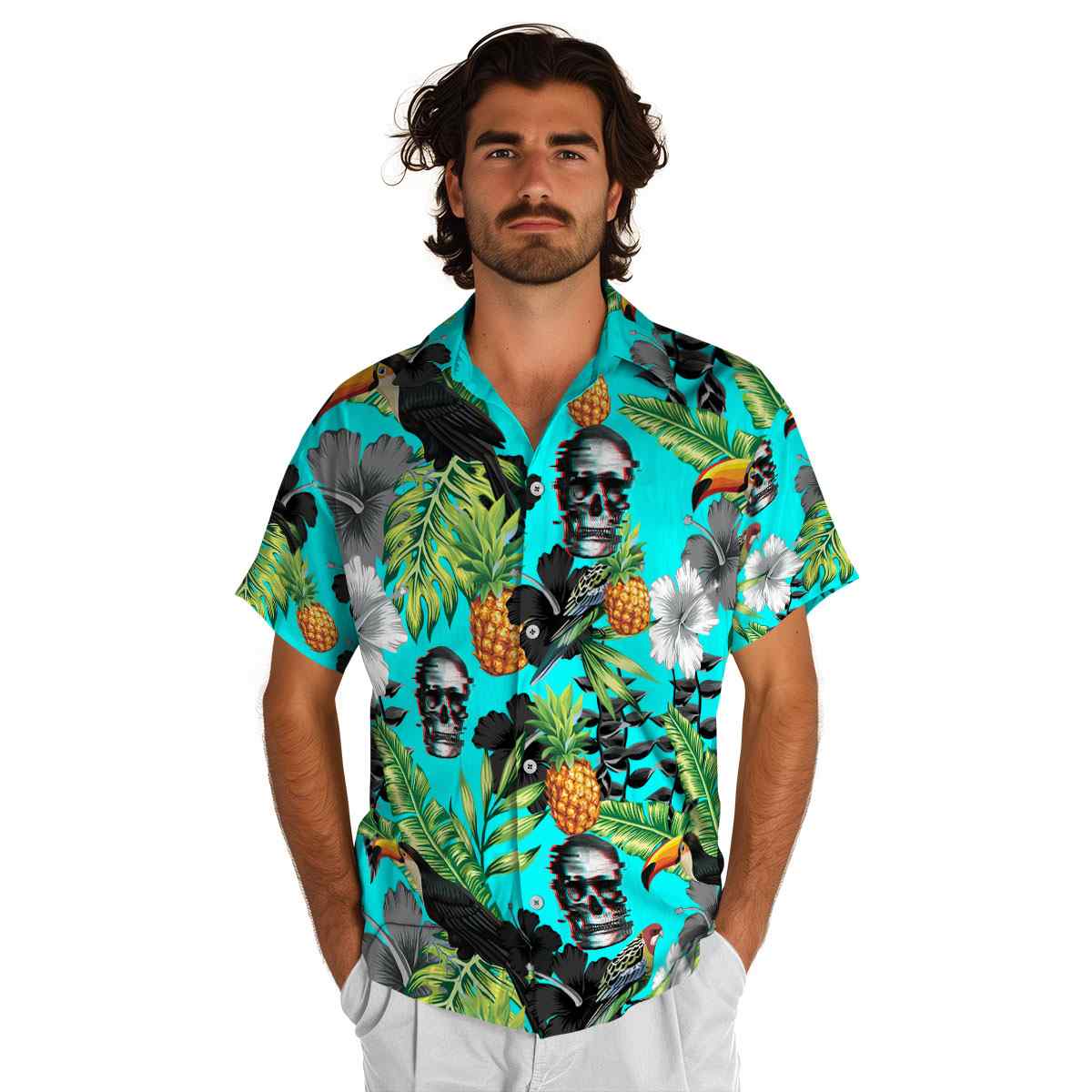 Skull Leafy Toucan Hawaiian Shirt New Arrival Skull Leafy Toucan Hawaiian Shirt New Arrival