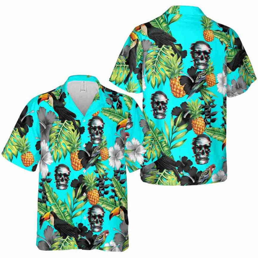 Skull Leafy Toucan Hawaiian Shirt Premium grade