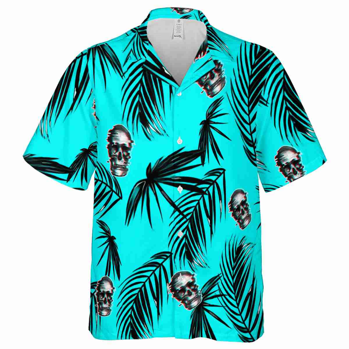 Skull Monochrome Palm Hawaiian Shirt Fashion forward Skull Monochrome Palm Hawaiian Shirt Fashion forward