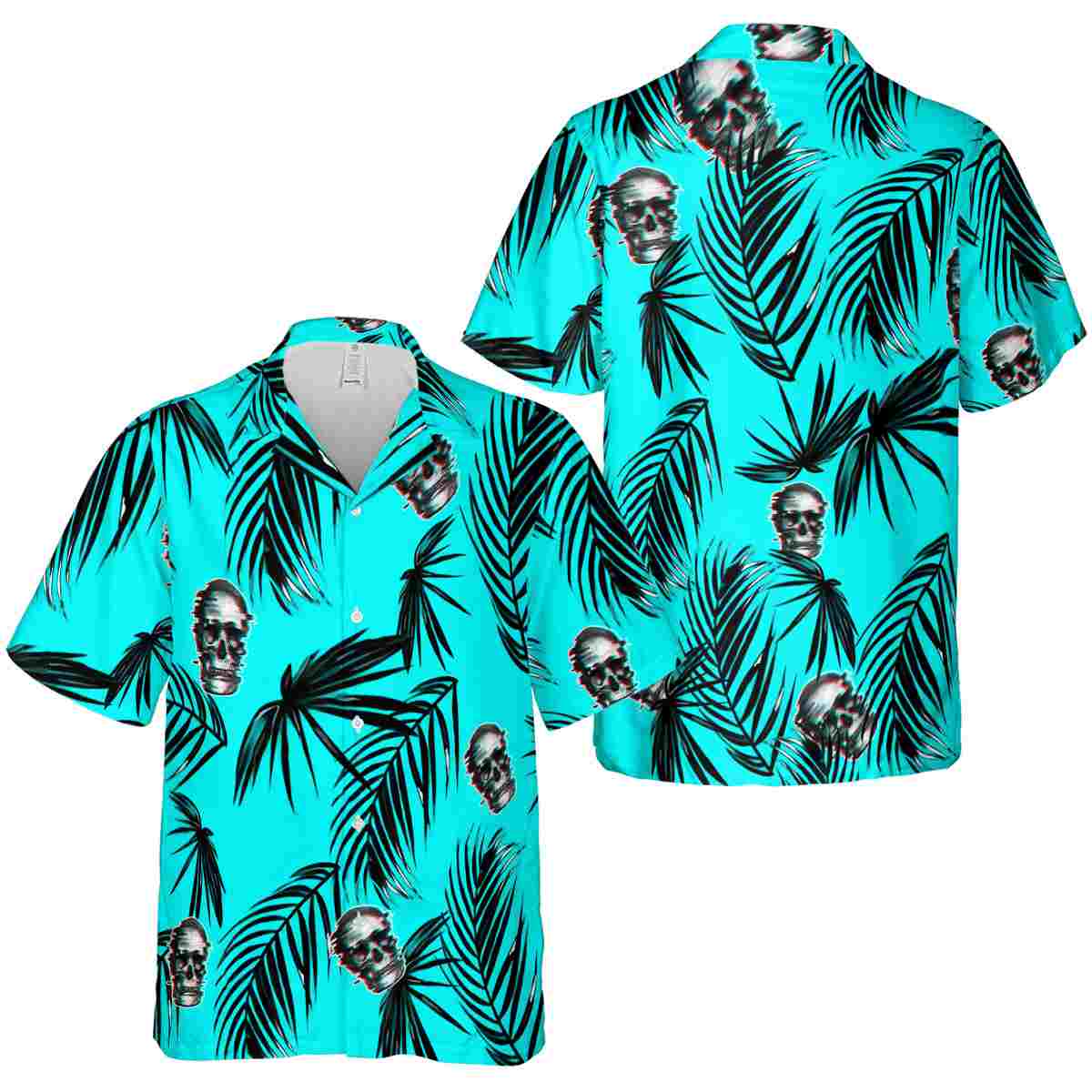 Skull Monochrome Palm Hawaiian Shirt Premium grade Skull Monochrome Palm Hawaiian Shirt Premium grade